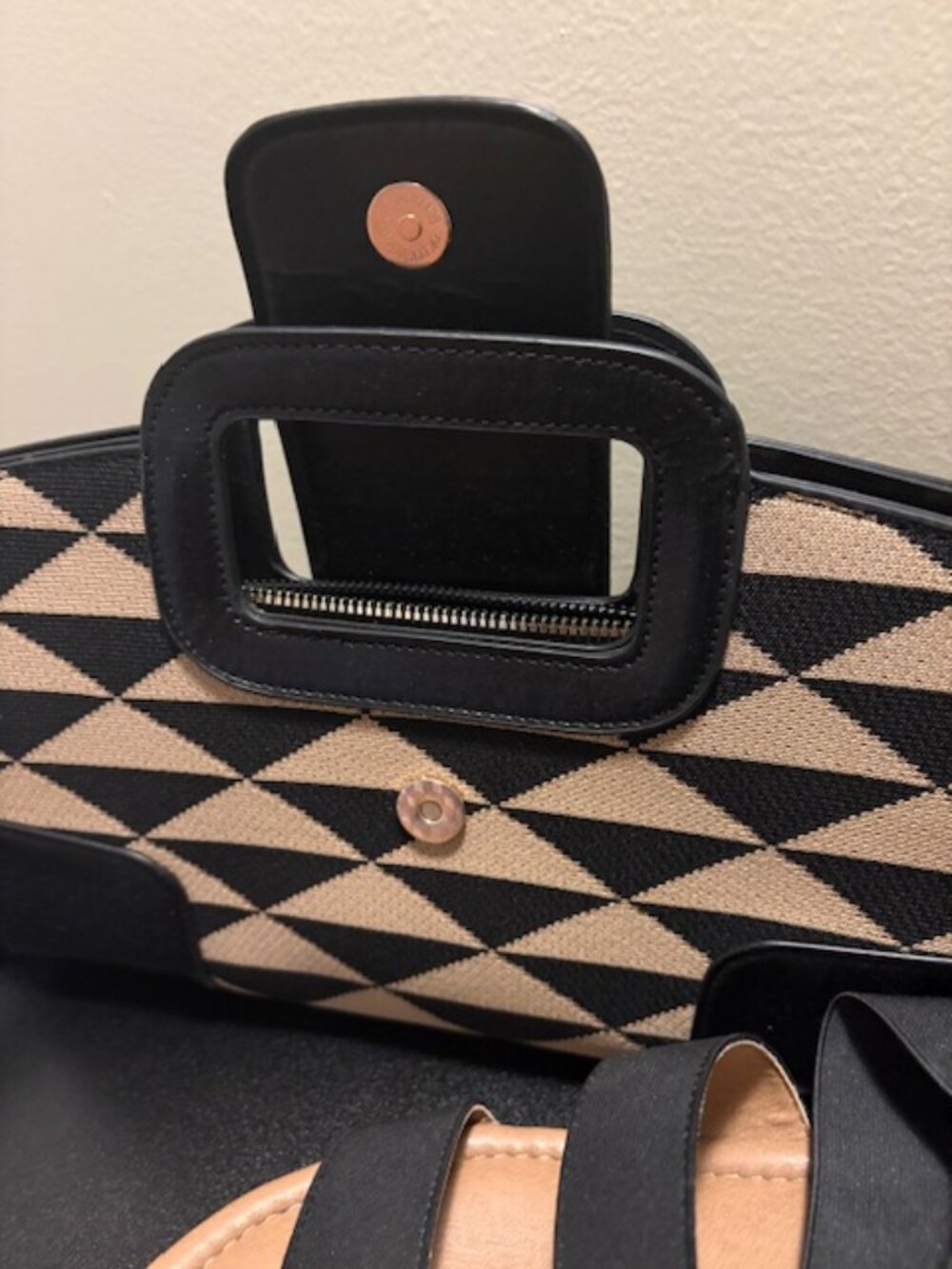 Black and Tan clutch